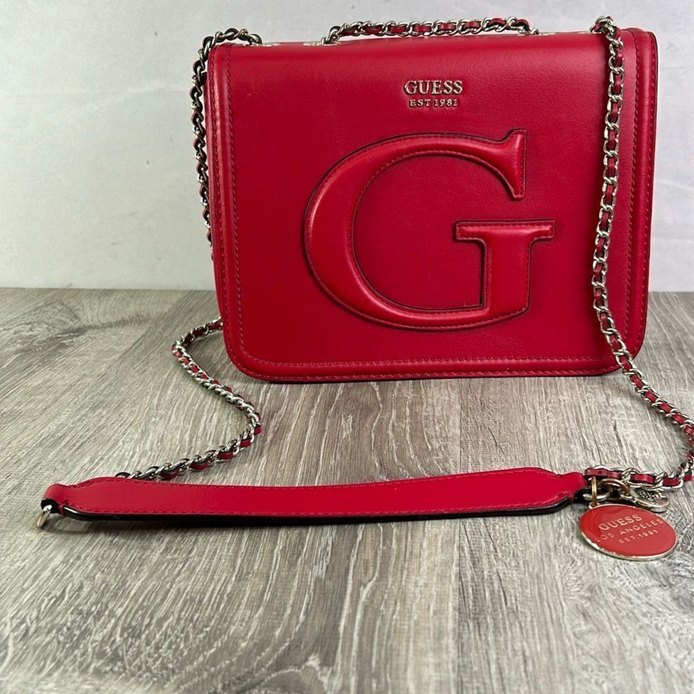 Guess red fun purse bag tote